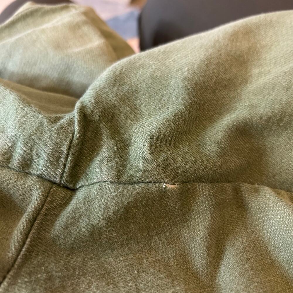 Vtg 70s Womens High Rise Shorts 23" Waist Lightweight Olive Green Boho Casual - Picture 5 of 5